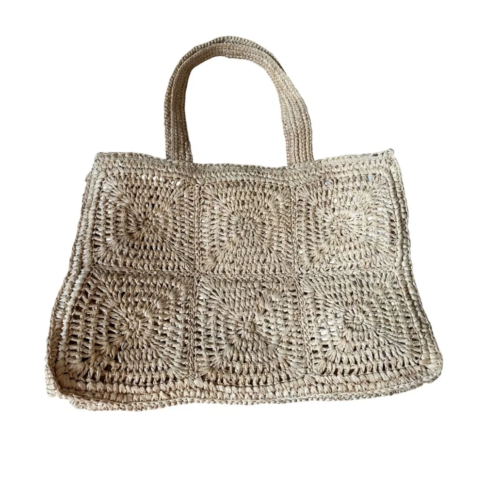 Hat Attack Straw Tote Portia Luxe Rafia Beach New